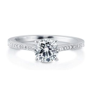 Size 6 Sterling Silver Solitaire Ring CZ 1.18 CTW